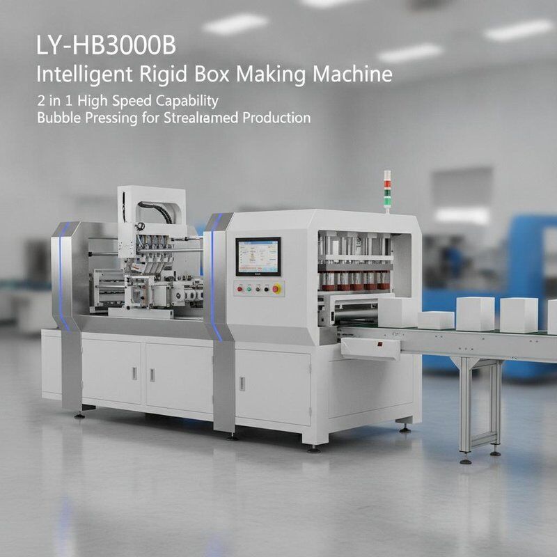 LY- HB3000B دستگاه ساخت جعبه های سفت هوشمند با ظرفیت 2 در 1 با سرعت بالا و فشار حباب برای تولید ساده
